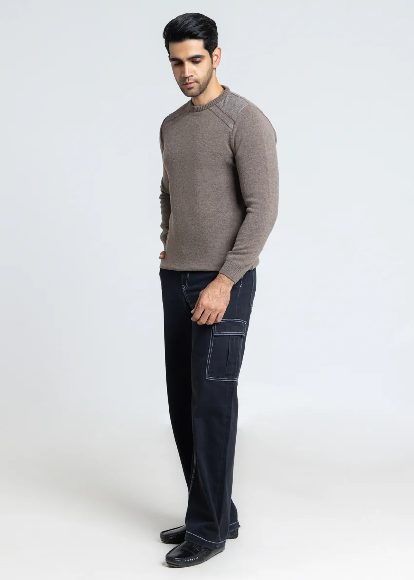 Wd-Smoke-Crew Neck Full Sleeves Sweater (857-14) - Image 3