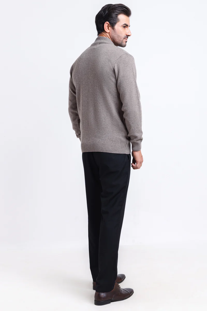 Moonrock-Turtle Neck Zipper Full Sleeves Sweater (904-14) - Image 2