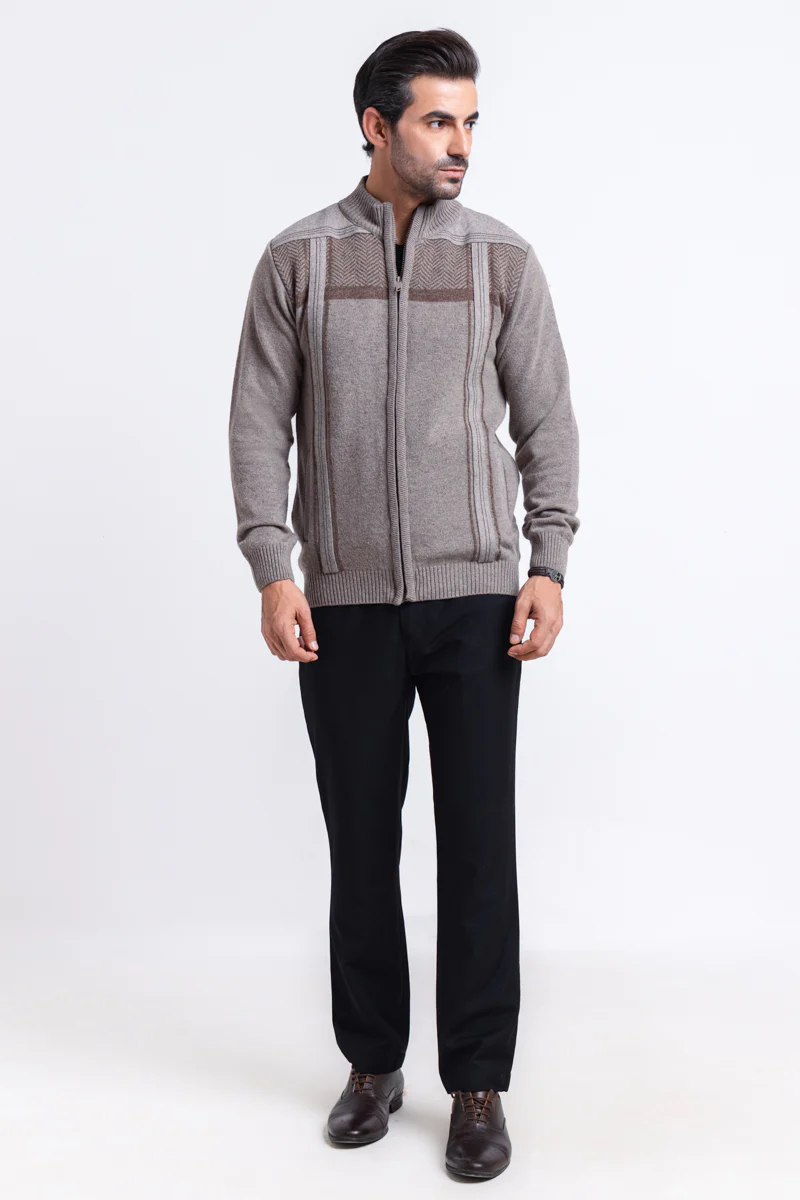 Moonrock-Turtle Neck Zipper Full Sleeves Sweater (904-14) - Image 3