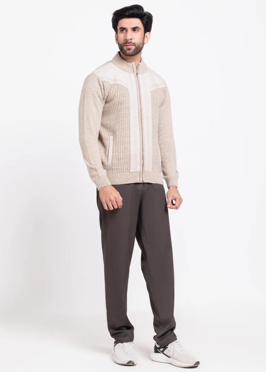 N-Stone-Turtle Neck Zipper Full Sleeves Sweater (915-14) - Image 4