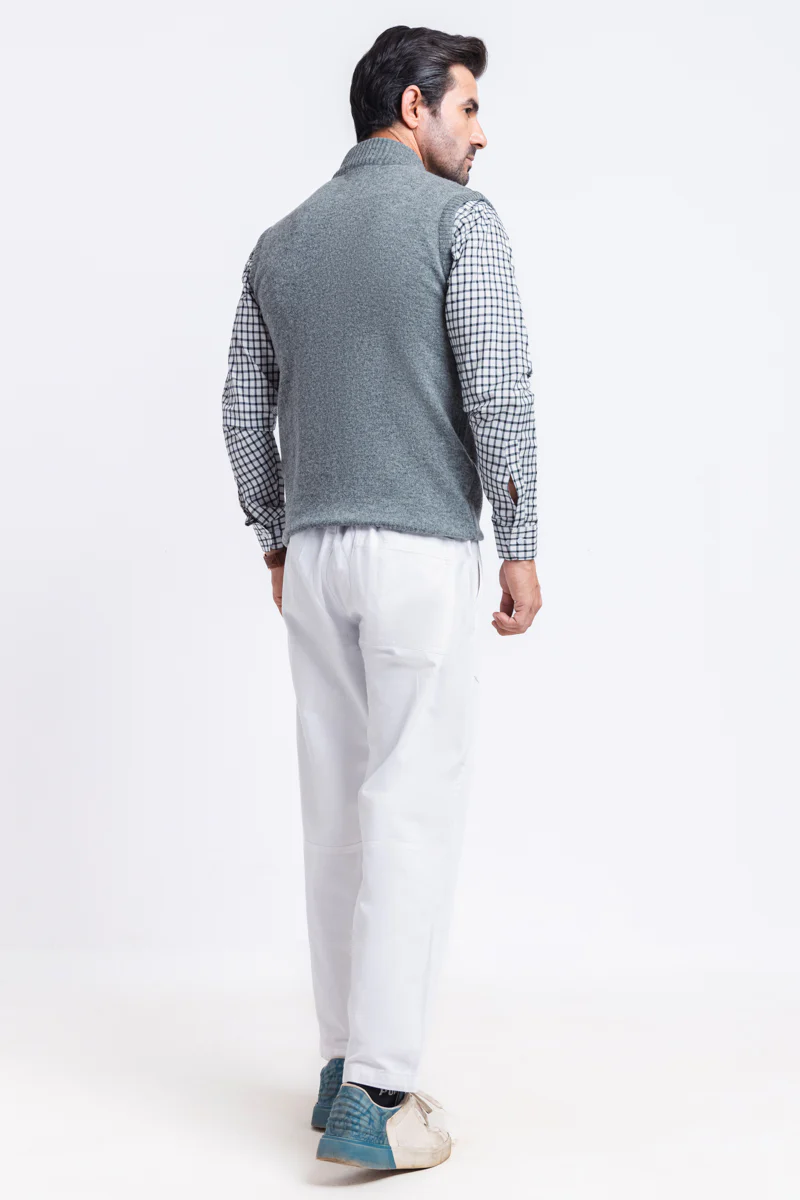 St-Grey-Turtle Neck Zipper Sando Sweater (983-14) - Image 2