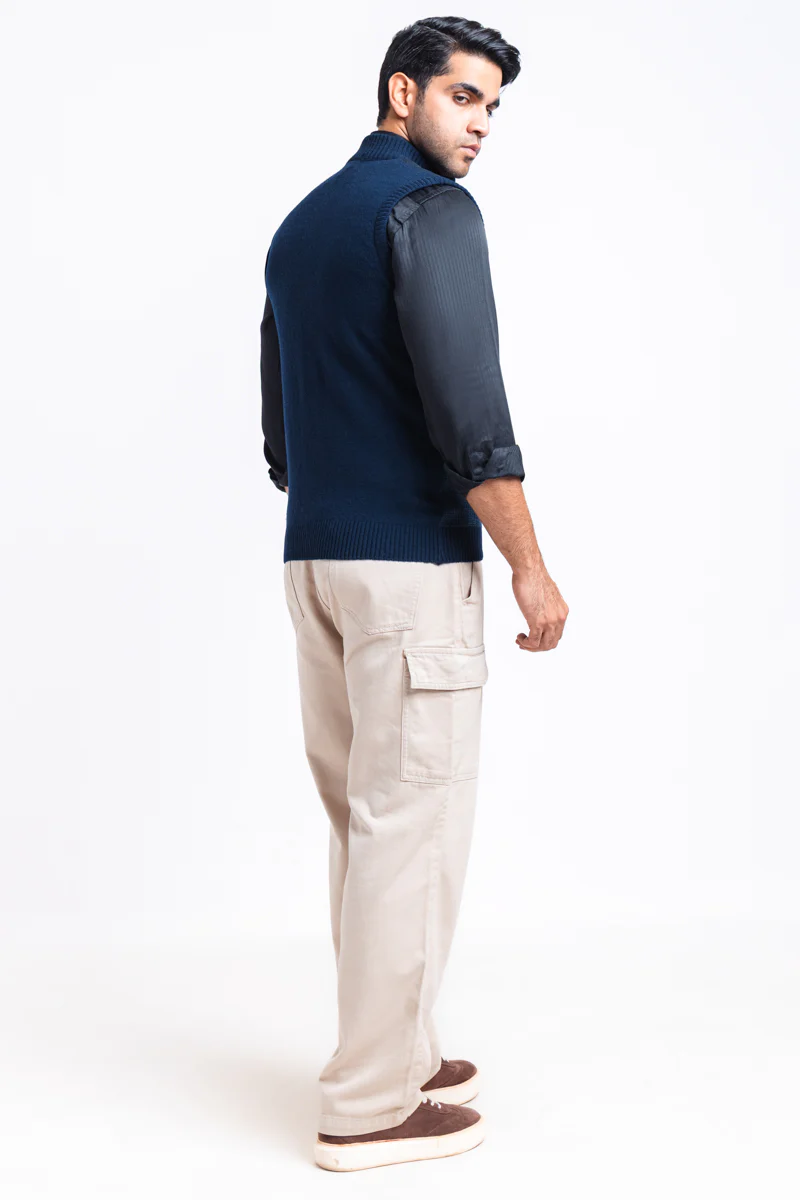 DN-Blue-Turtle Neck Zipper Sando Sweater (987-14) - Image 2