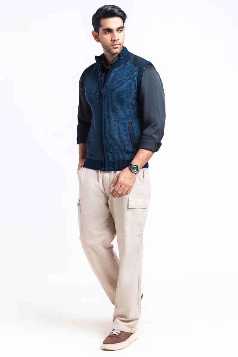DN-Blue-Turtle Neck Zipper Sando Sweater (987-14) - Image 3