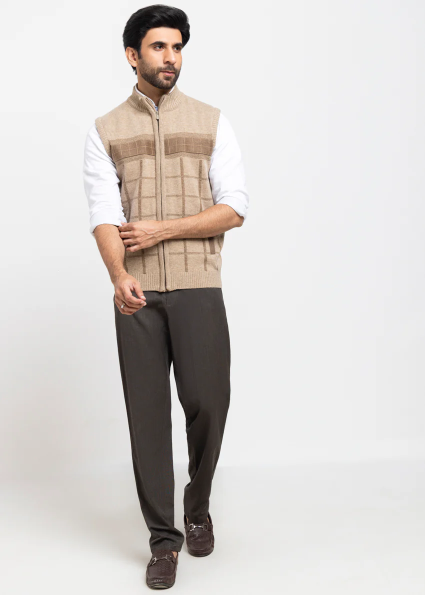 Mushroom-Turtle Neck Zipper Sando Sweater (991-14) - Image 4