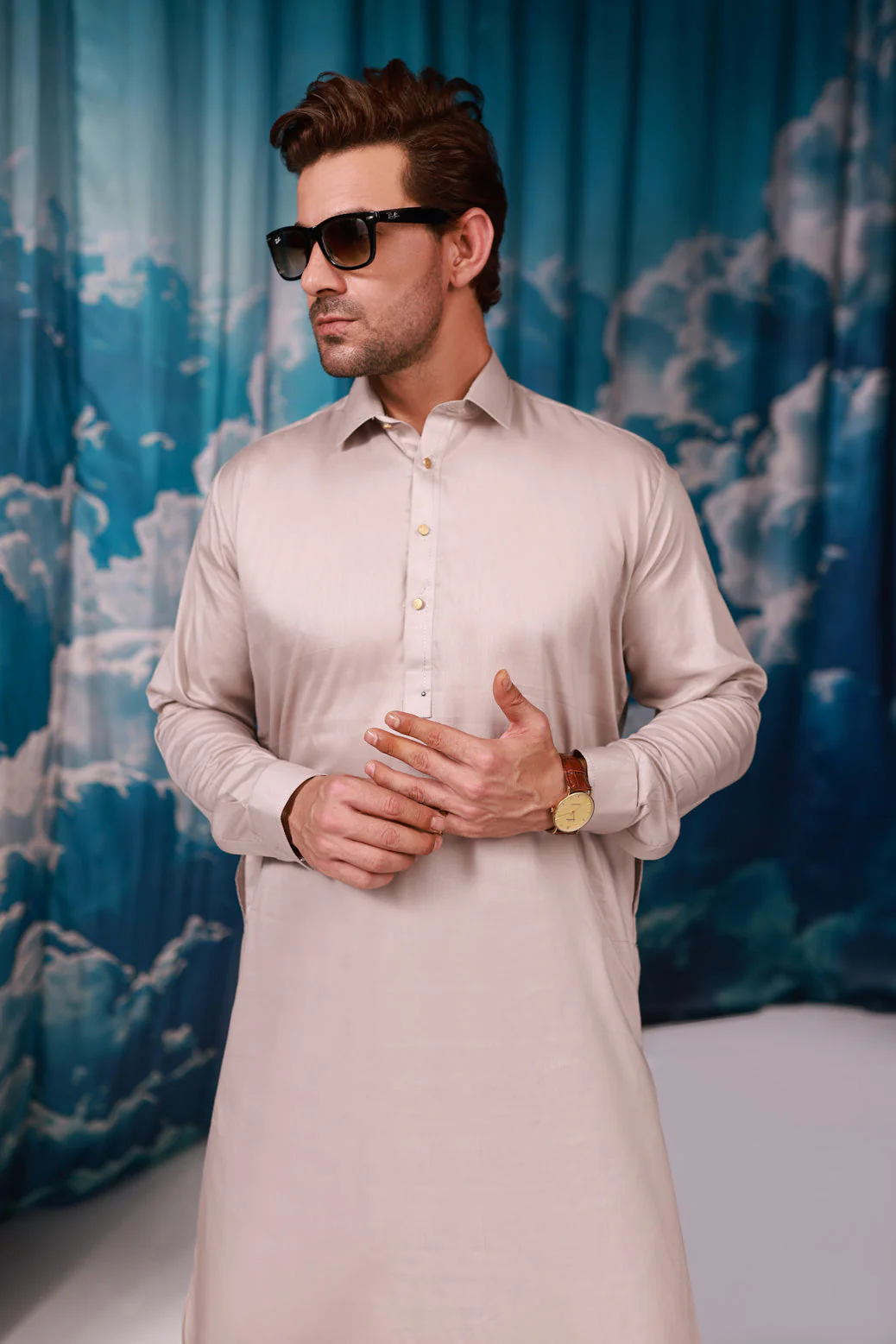 ALBASTER-COTTON DOBBY-SHALWAR SUIT  - (GSSW24-009) - Image 2