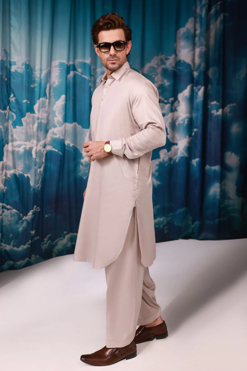 ALBASTER-COTTON DOBBY-SHALWAR SUIT  - (GSSW24-009) - Image 4