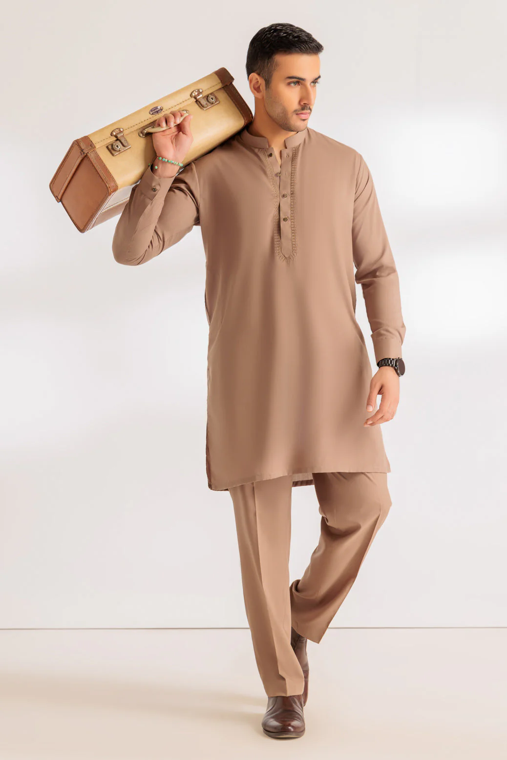 ALMOND-BLENDED-KURTA TROUSER - (KSR24-020) - Image 3