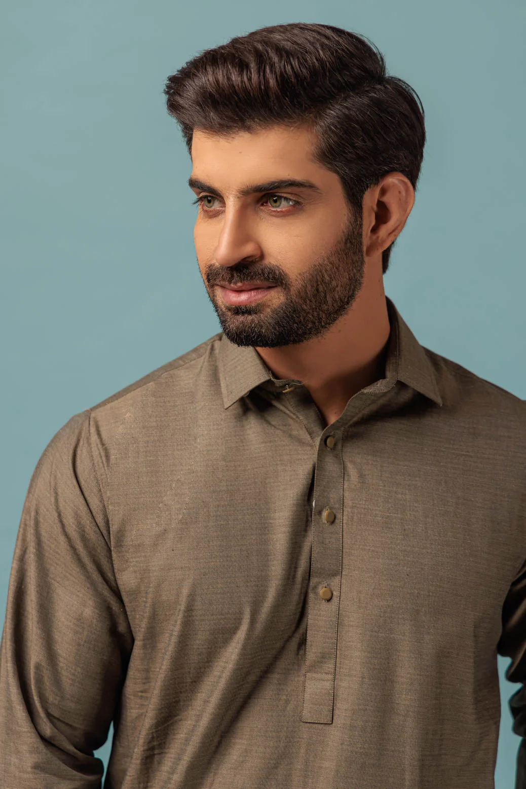 ARMY-YARN DYED-KURTA SHALWAR - (KSRW23-007) - Image 4