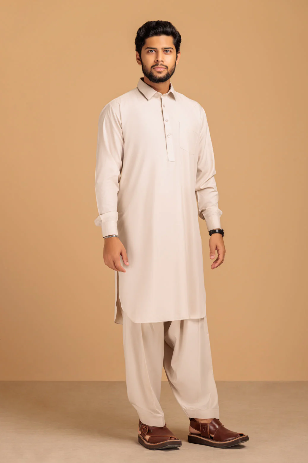 ASH+GRY-BLENDED-SHALWAR SUIT- (GSSS23-011) - Image 3