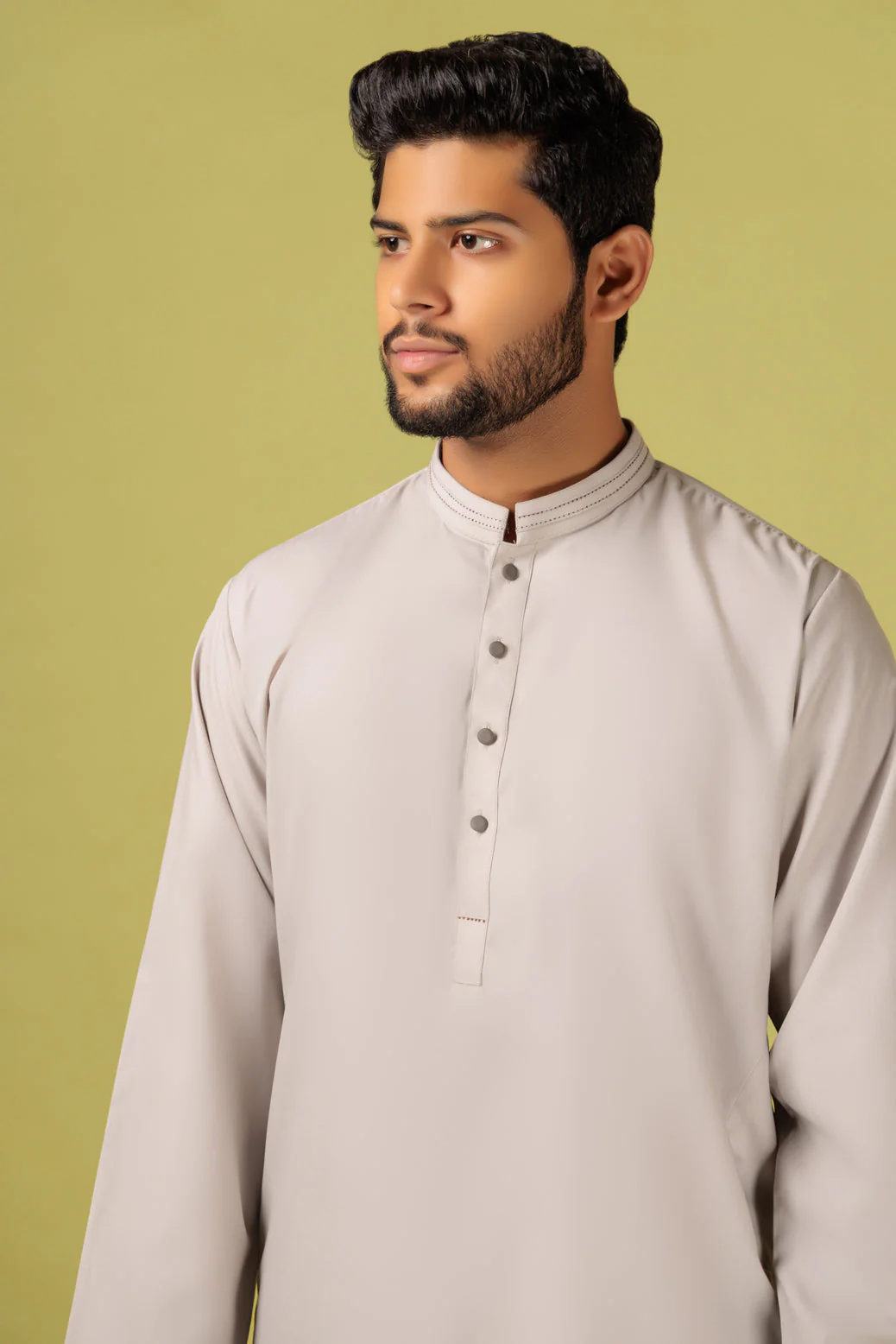 ASH-WHITE-BLENDED-KURTA SHALWAR - (KSRS23-041) - Image 4