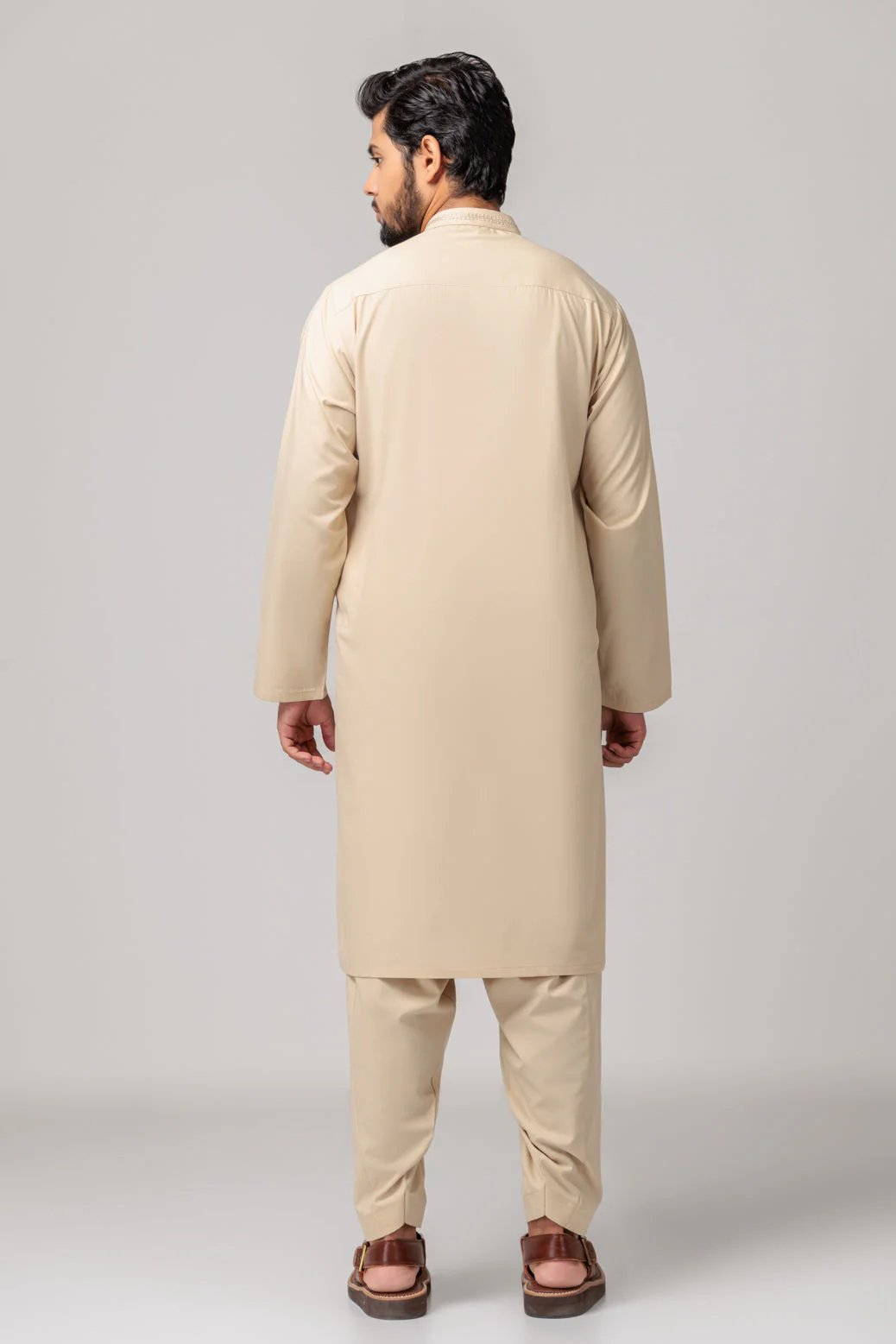 ASH-WHITE-BLENDED-KURTA SHALWAR (KSRS23-052) - Image 5