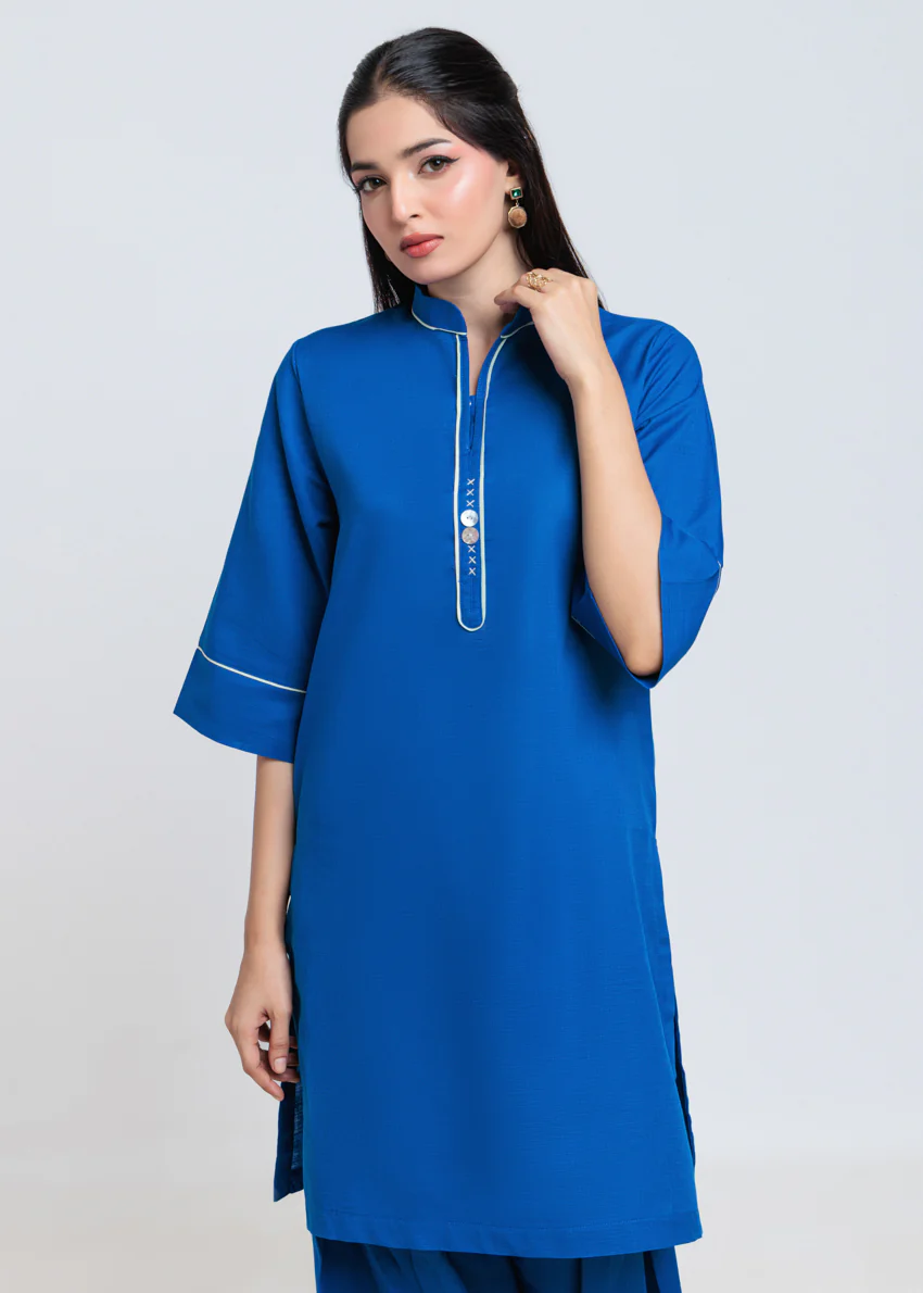 Blue-Khaddar-2 Piece (AWT212P84P) - Image 6