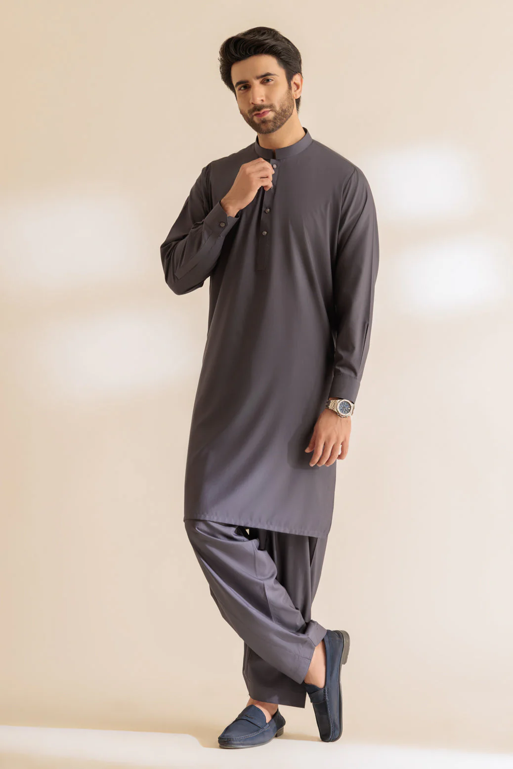B-SAND-BLENDED-KURTA SHALWAR - (KSRS24-032) - Image 4
