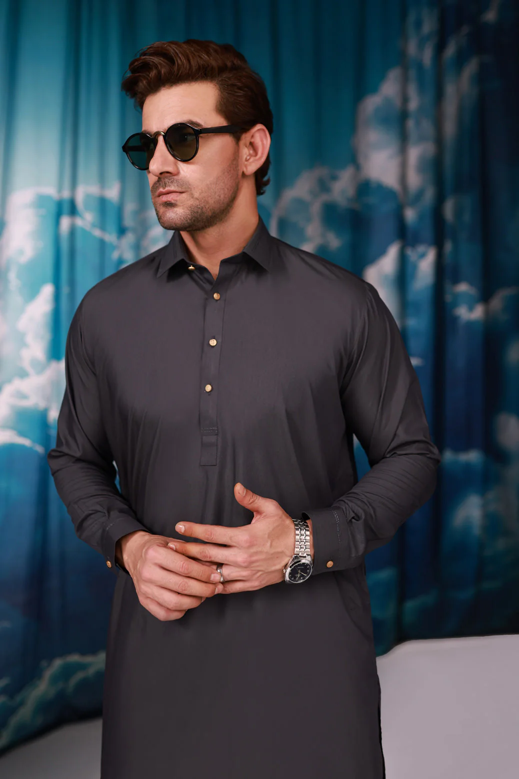 B-SAND-BLENDED-SHALWAR SUIT  - (GSSW24-003) - Image 2