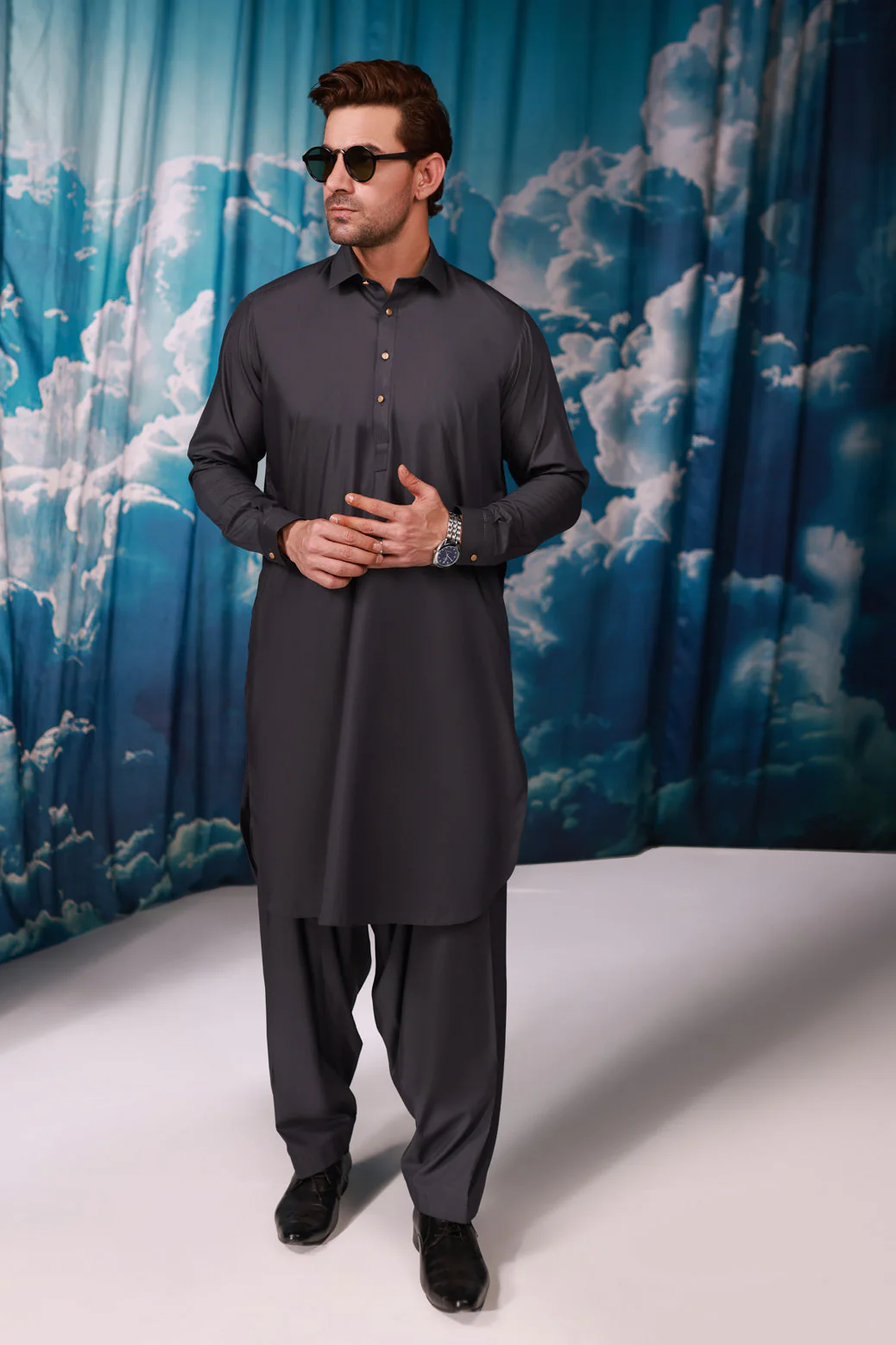 B-SAND-BLENDED-SHALWAR SUIT  - (GSSW24-003) - Image 3
