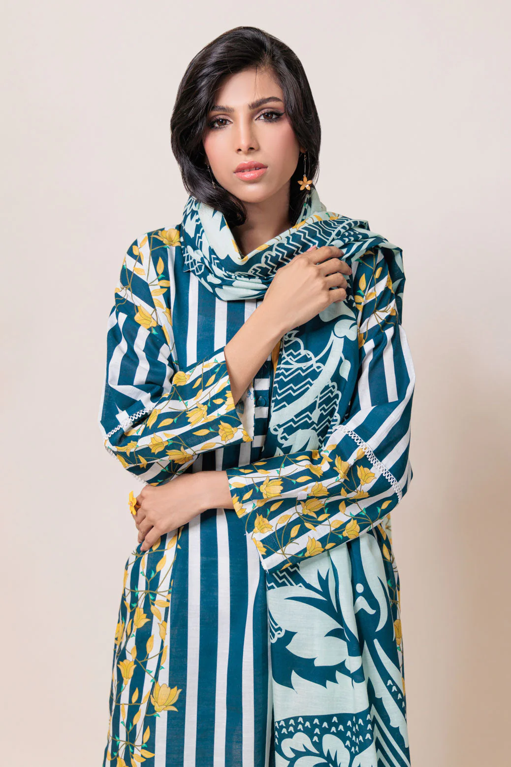 B-WHITE-KHADDAR-3 PIECE (WS7243P13) - Image 2
