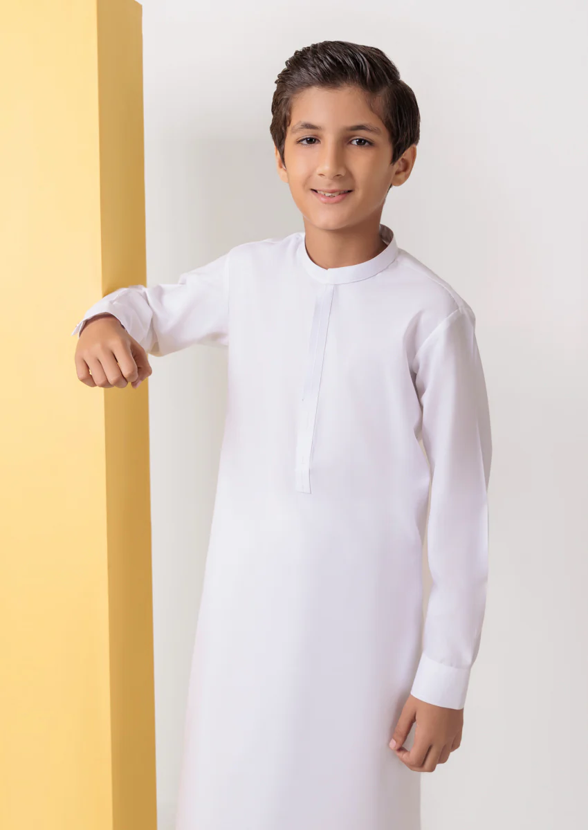 White-Blended-Kurta Trouser - (B25KP2002) - Image 4