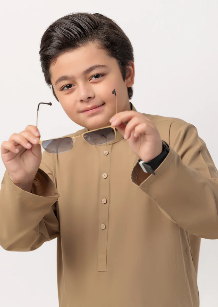 Khaki-Blended-Kurta Trouser - (B25KP2011) - Image 5