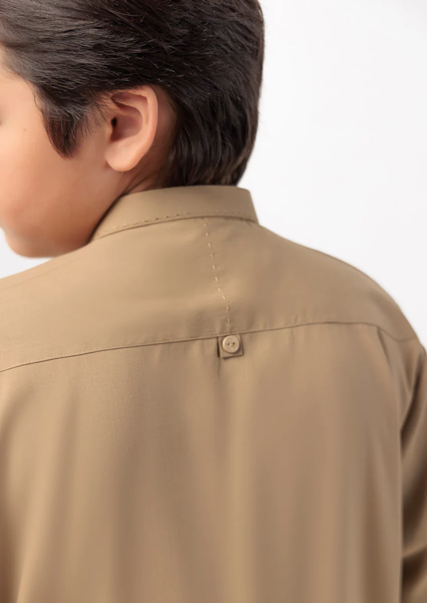 Khaki-Blended-Kurta Trouser - (B25KP2011) - Image 6