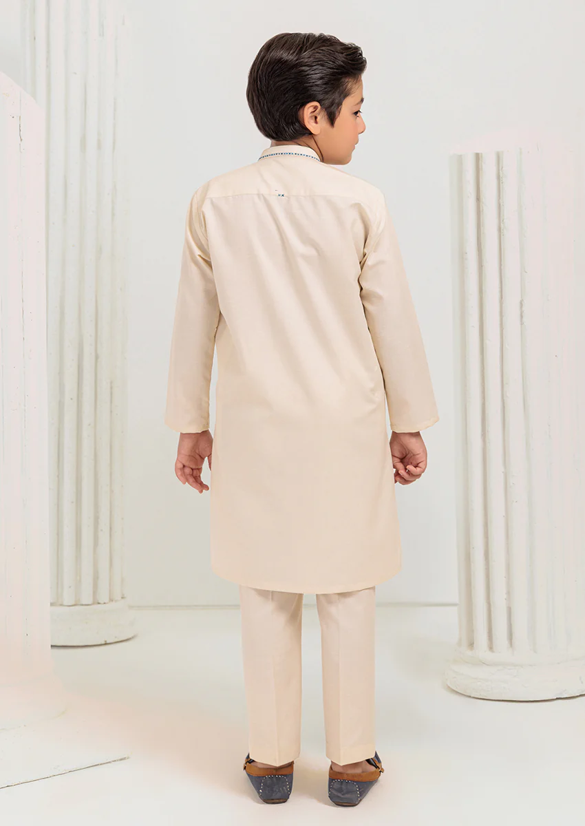 Cream-Blended-Kurta Trouser - (B25KP2031) - Image 2