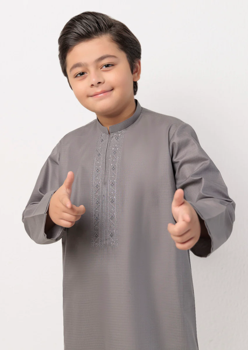 Grey-Blended-Kurta Trouser - (B25KP2035) - Image 3