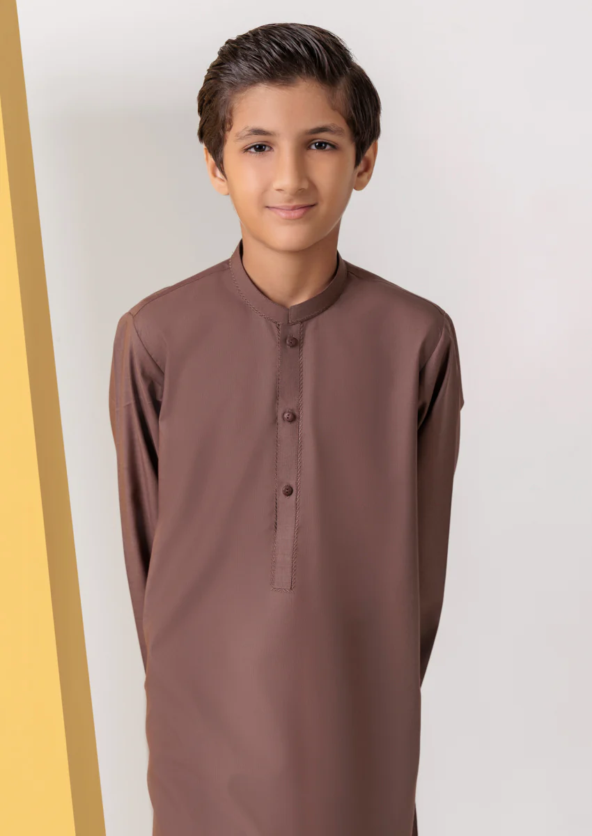 D-Brown-Blended-Kurta - (B25KU1019) - Image 4