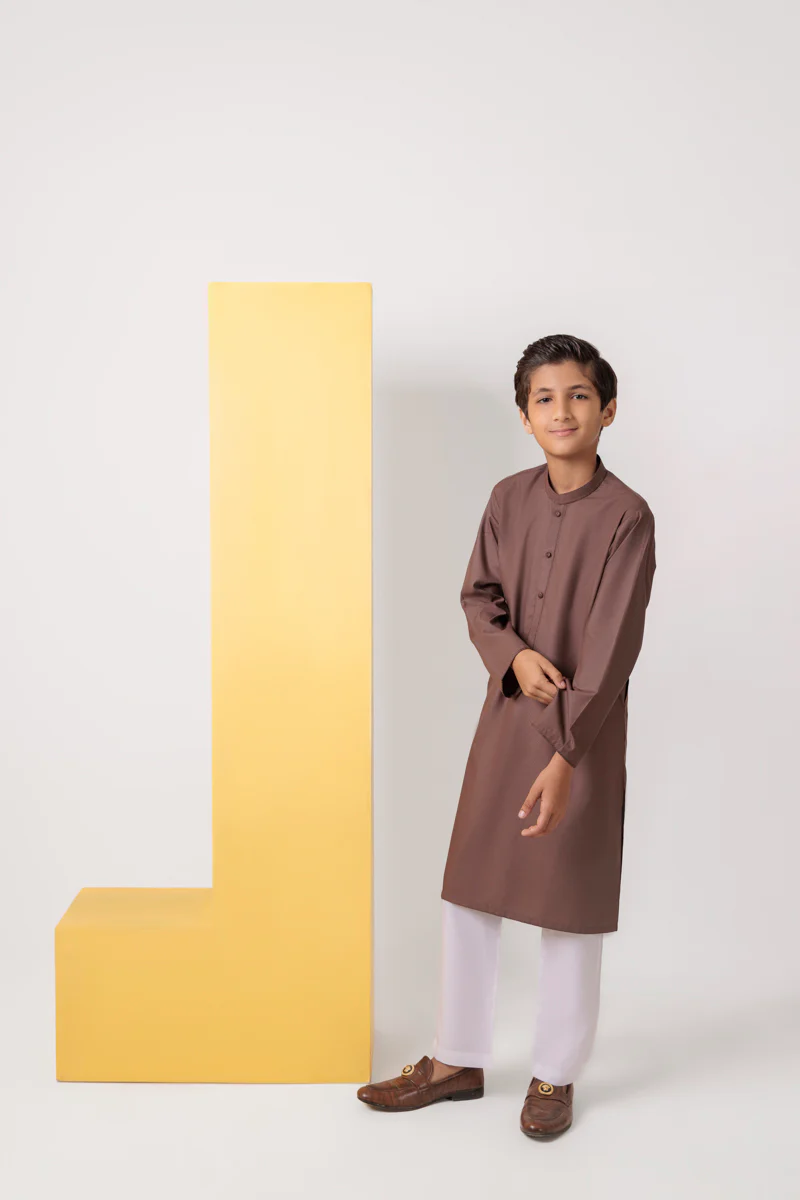 D-Brown-Blended-Kurta - (B25KU1019) - Image 5