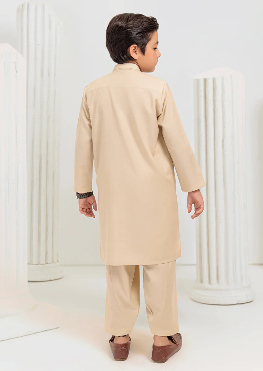 Beige-Blended-Shalwar Suit- (B25SS2032) - Image 2