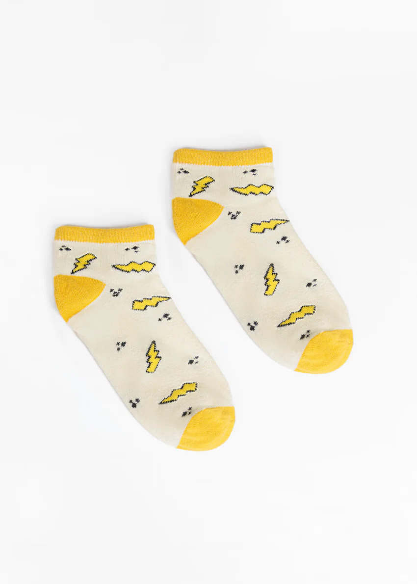 Off White Low Cut Socks (BCMTLO1) - Image 2