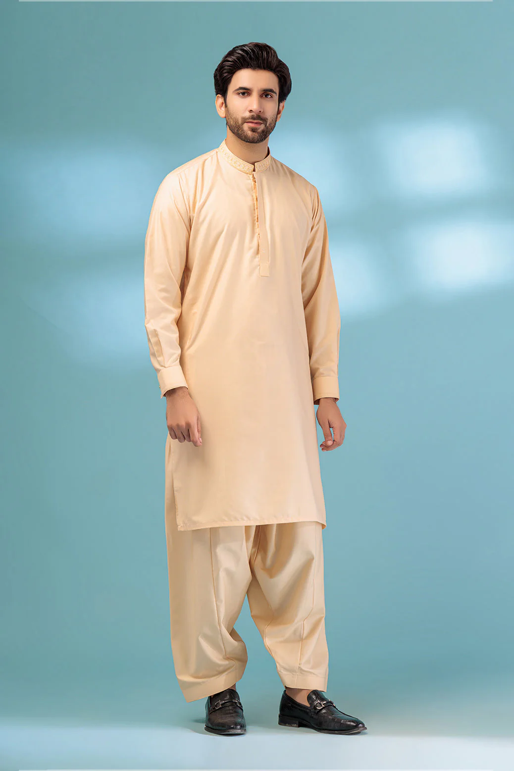 BEIGE-BLENDED-KURTA SHALWAR - (KSRB23-016) - Image 2