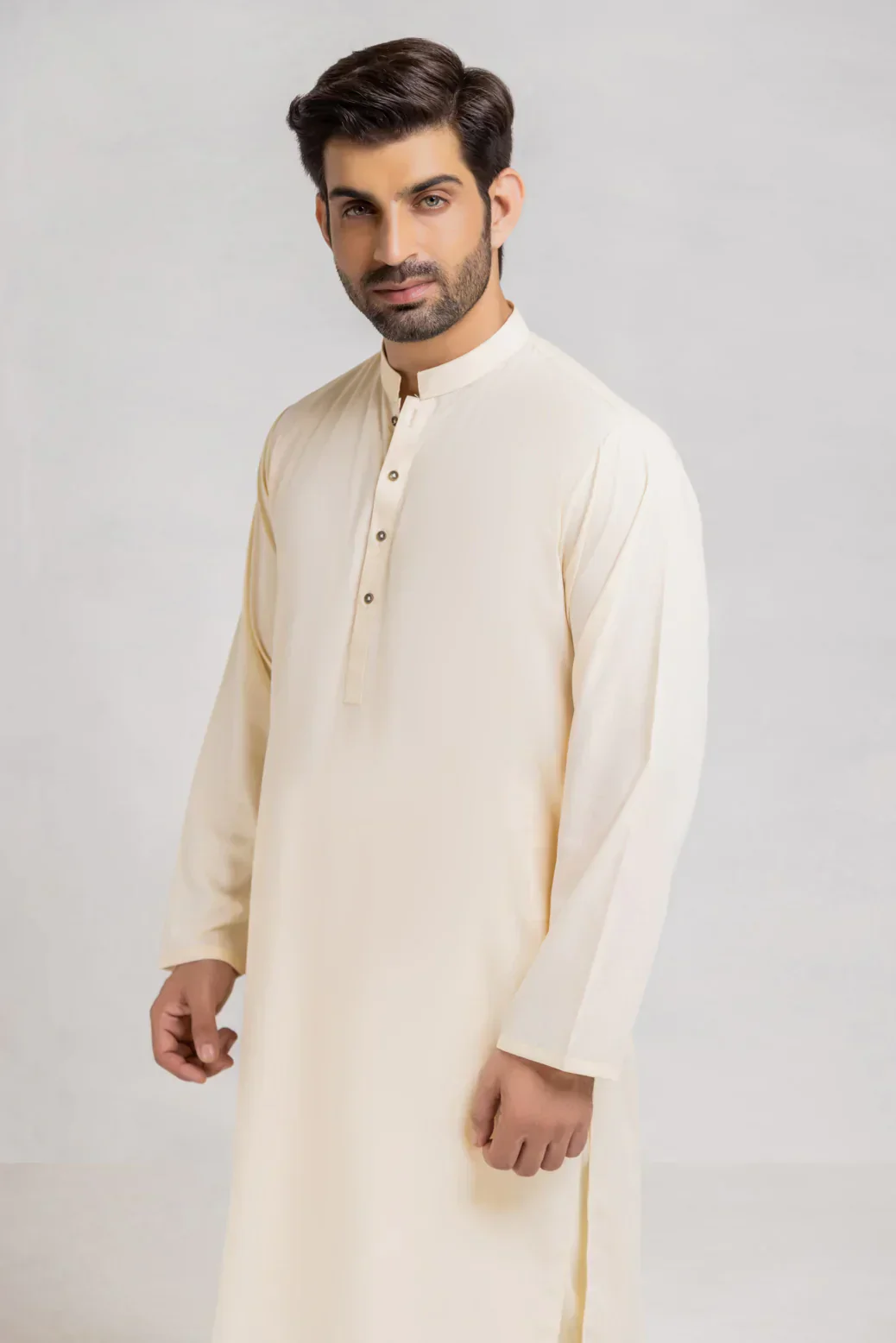 BEIGE-BLENDED-KURTA SHALWAR (KSRS23-017) - Image 2