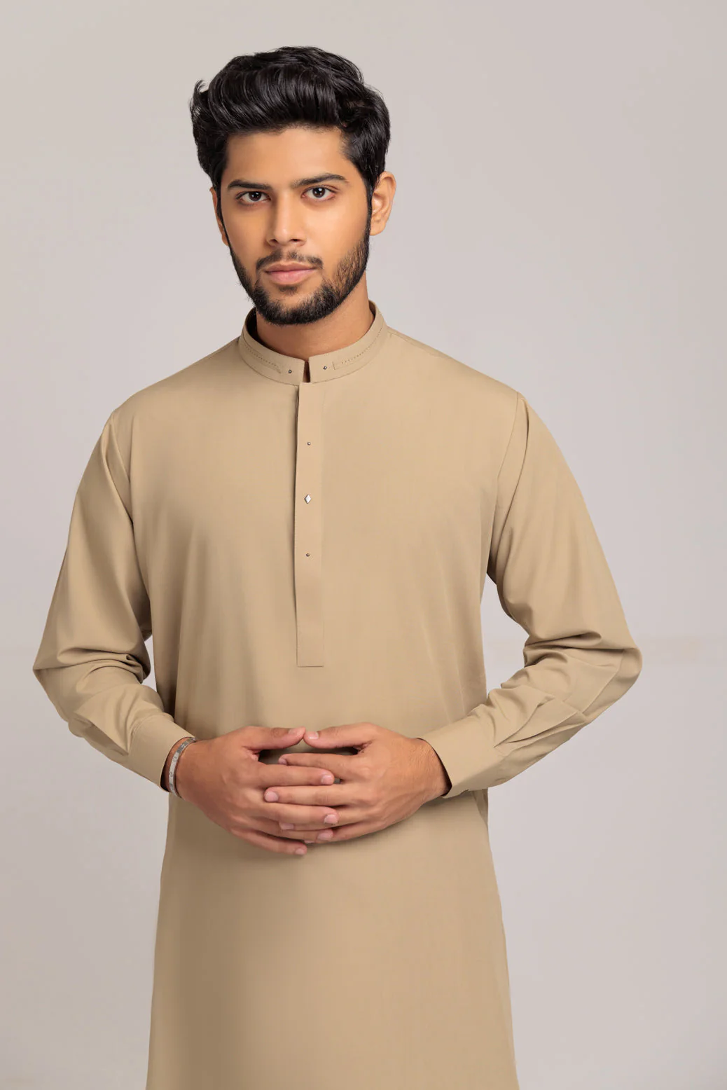 BEIGE-BLENDED-KURTA SHALWAR (KSRS23-047) - Image 3