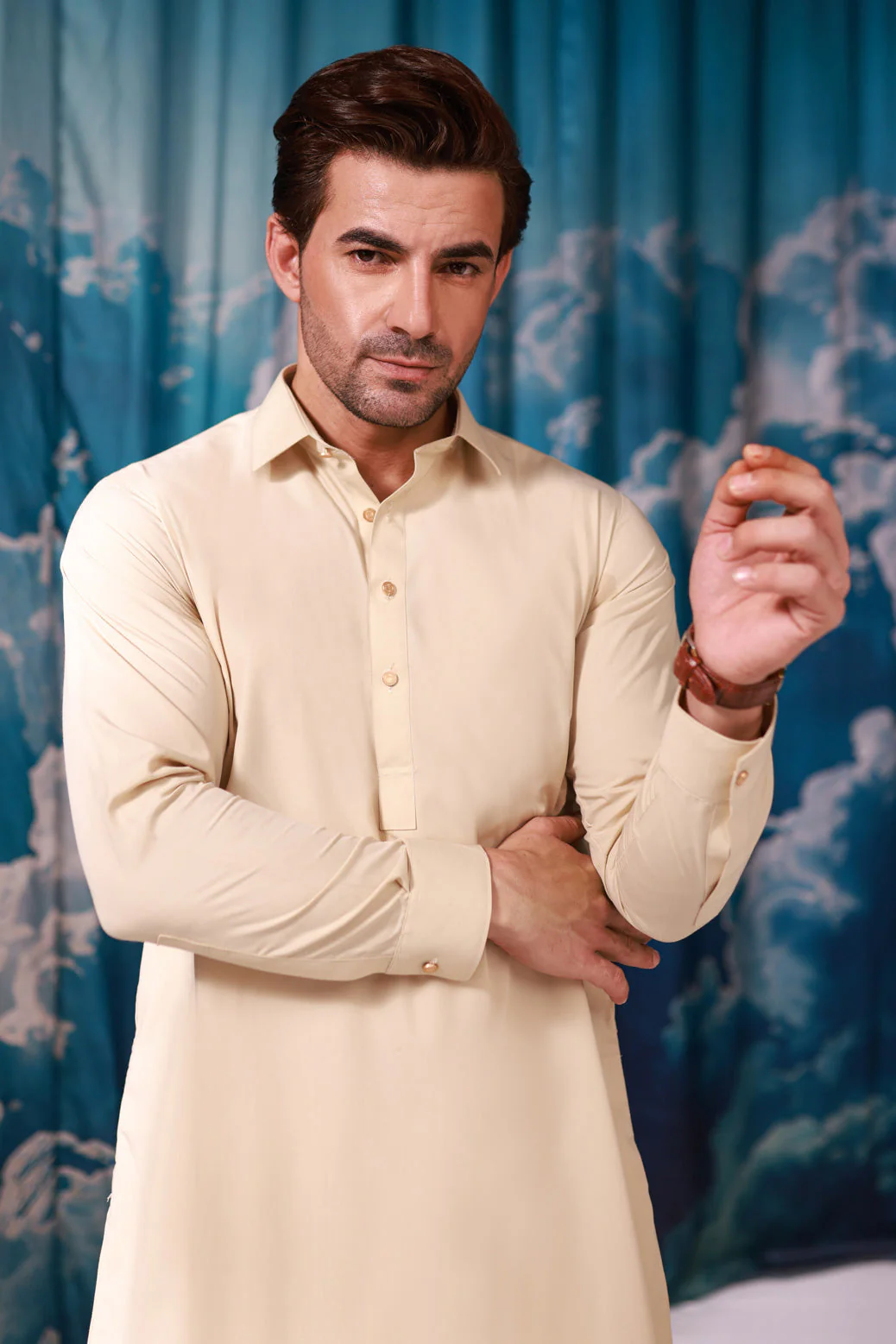 BEIGE-BLENDED-KURTA TROUSER - (KSW24-018) - Image 2