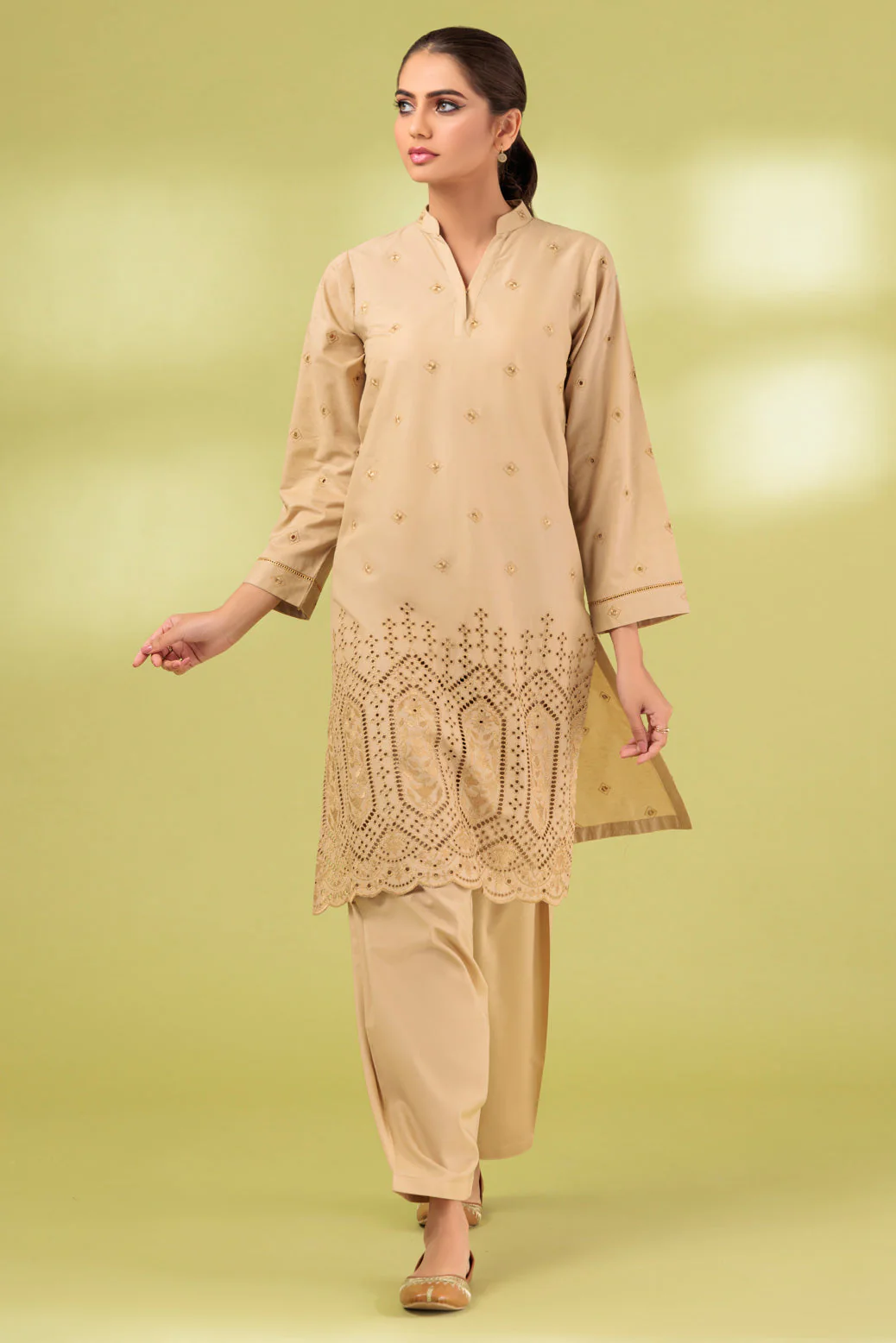 BEIGE-CAMBRIC-2 PIECE (SRS232P37) - Image 3