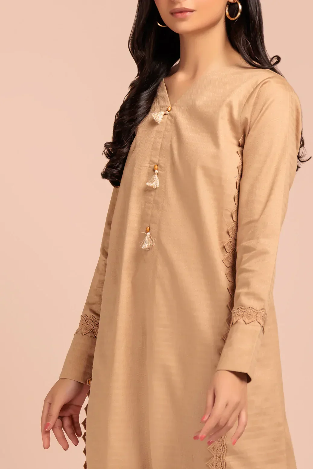 BEIGE-DOBBY-2 PIECE-SUIT (WHS222P08) - Image 5