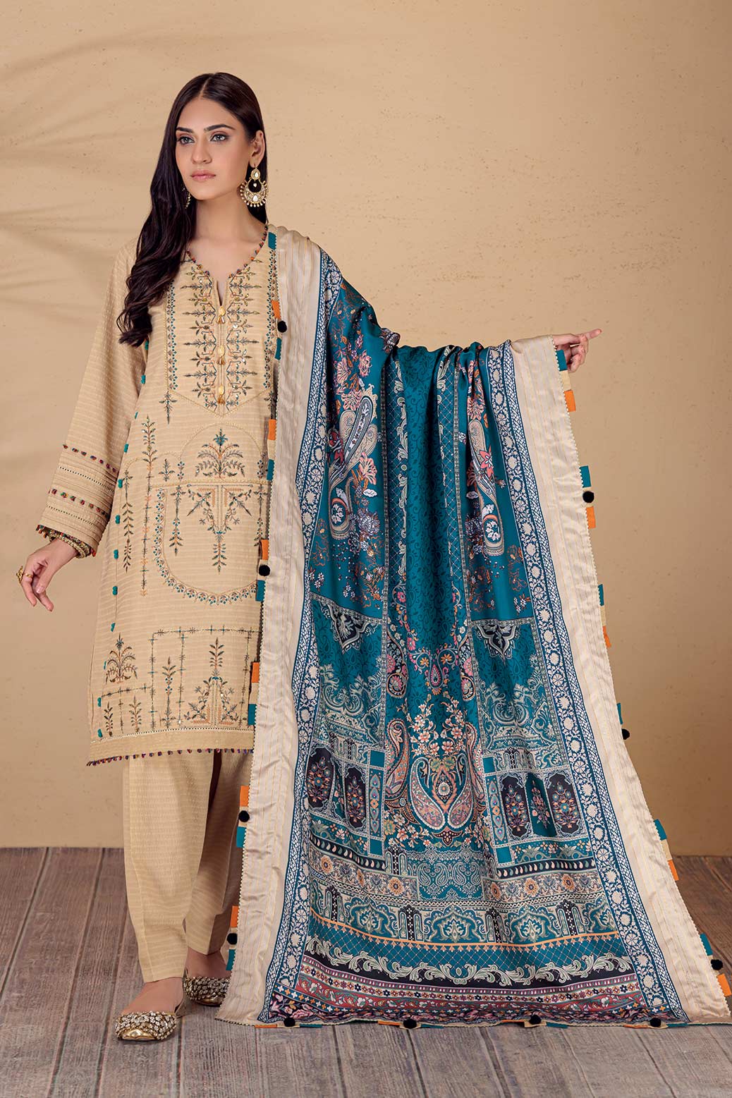 BEIGE-DOBBY-3 PIECE (HV1BN223P4) - Image 4