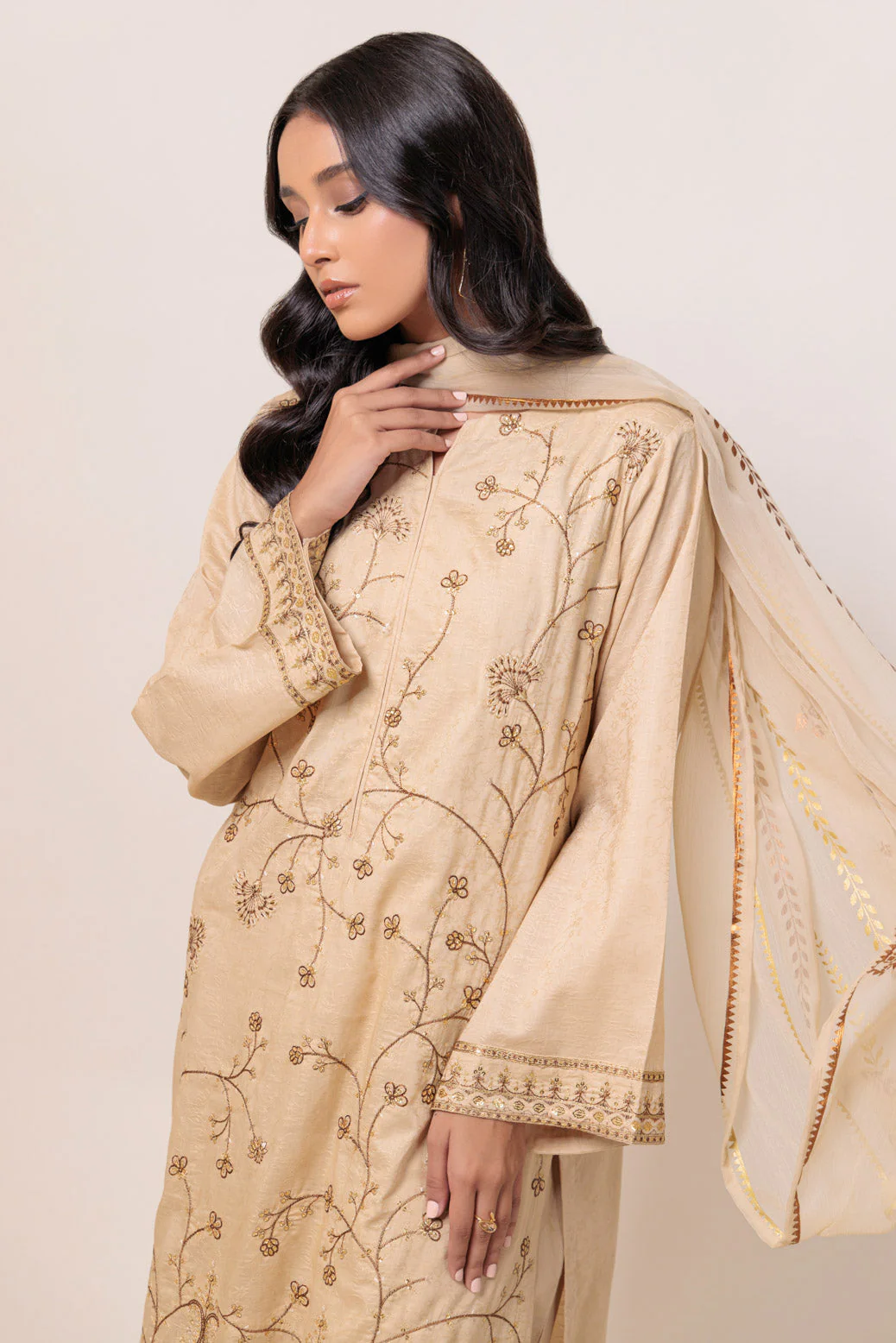 BEIGE-JACQUARD-3 PIECE (BS5243P28) - Image 3
