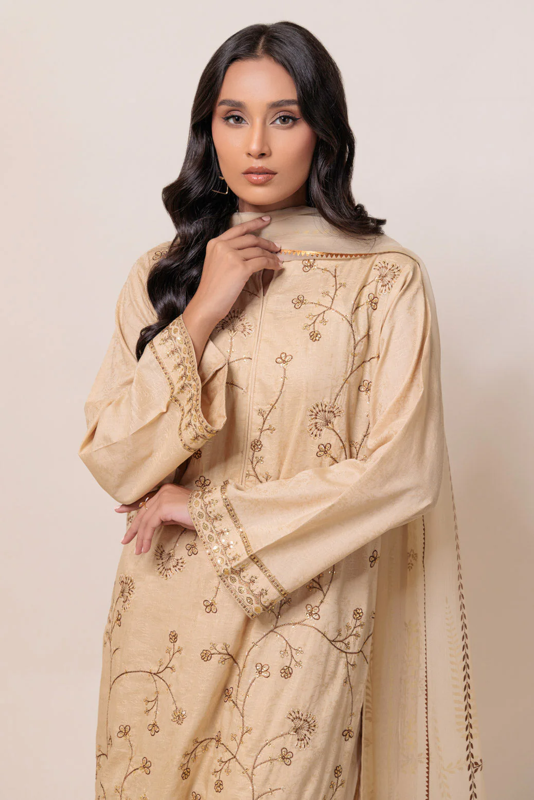 BEIGE-JACQUARD-3 PIECE (BS5243P28) - Image 4