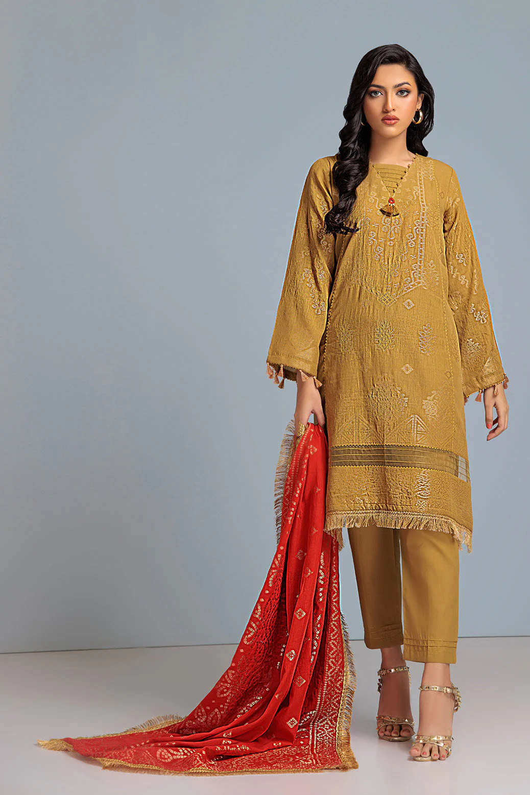 BEIGE-JACQUARD-3 PIECE (HBN233P19A) - Image 3