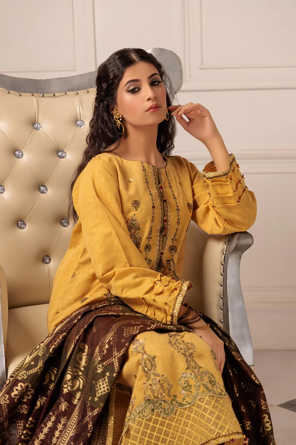 BEIGE-JACQUARD-3 PIECE (HV1NA233P2) - Image 3