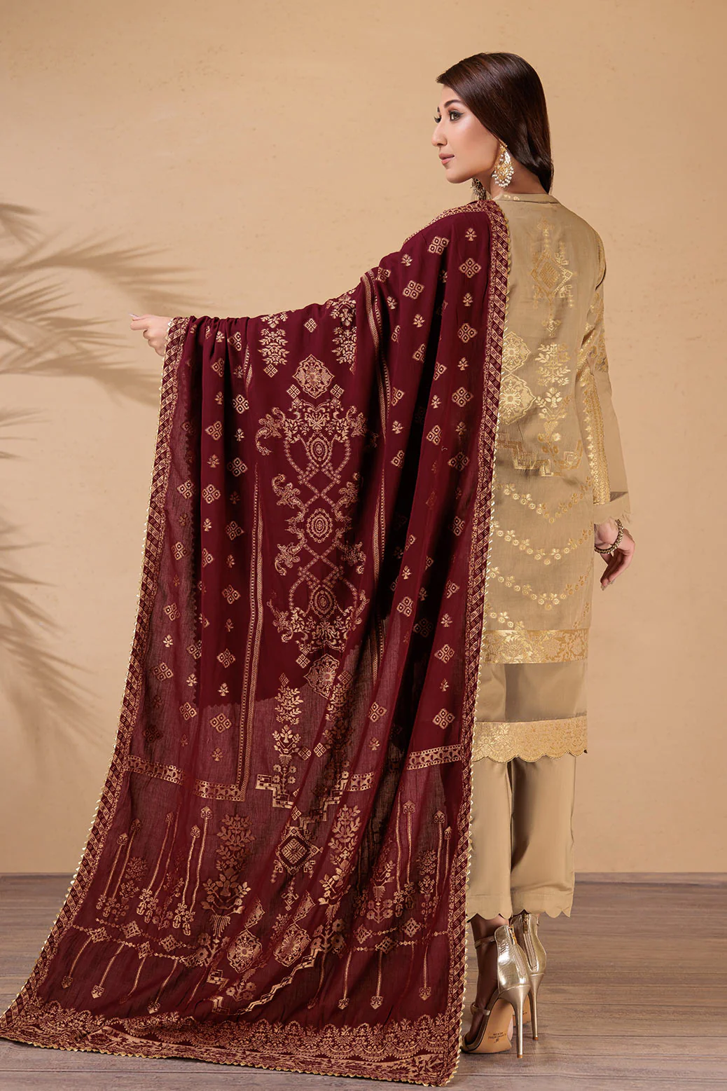 BEIGE-JACQUARD-3 PIECE (JHS233P08) - Image 4