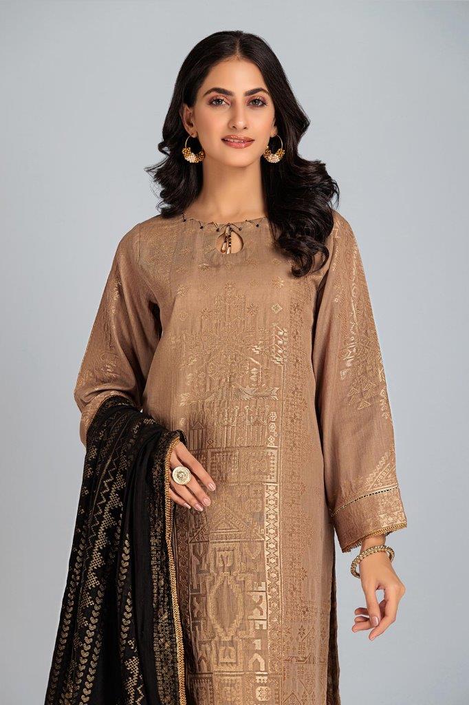 BEIGE-JACQUARD-3 PIECE (JHS233P15) - Image 3