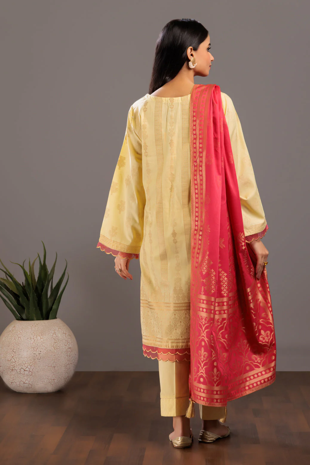 BEIGE-JACQUARD-3 PIECE (JSS233P16) - Image 5