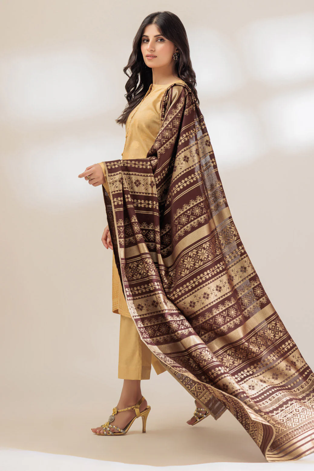 BEIGE-JACQUARD-3 PIECE (PWJ2233P21) - Image 2
