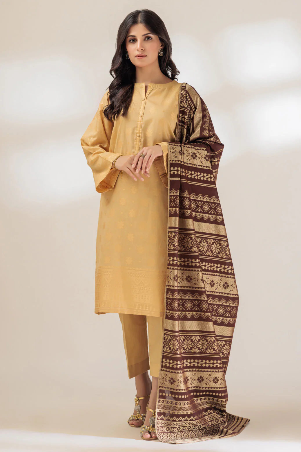 BEIGE-JACQUARD-3 PIECE (PWJ2233P21) - Image 3