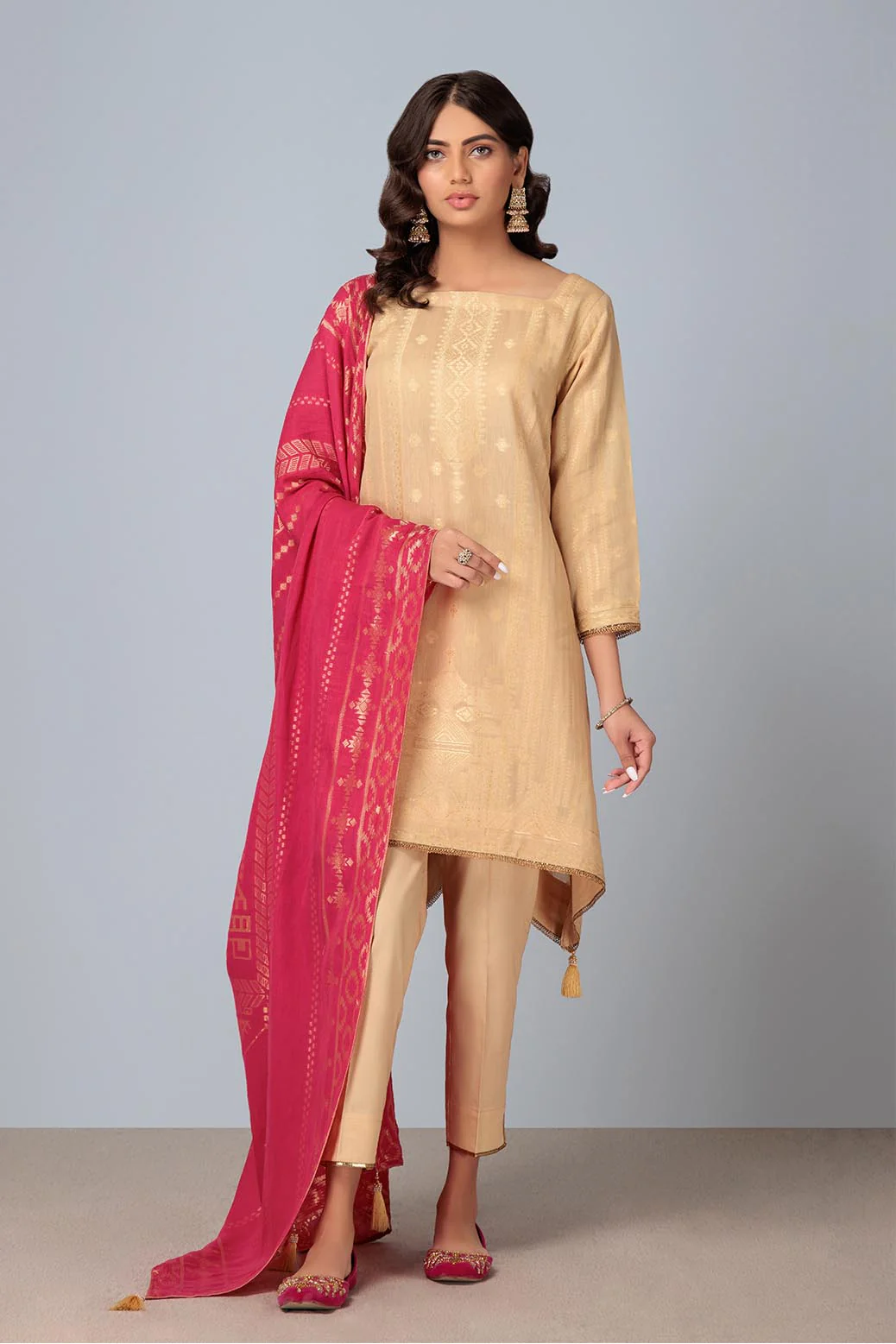 BEIGE-JACQUARD-3 PIECE (RBN233P43A) - Image 4