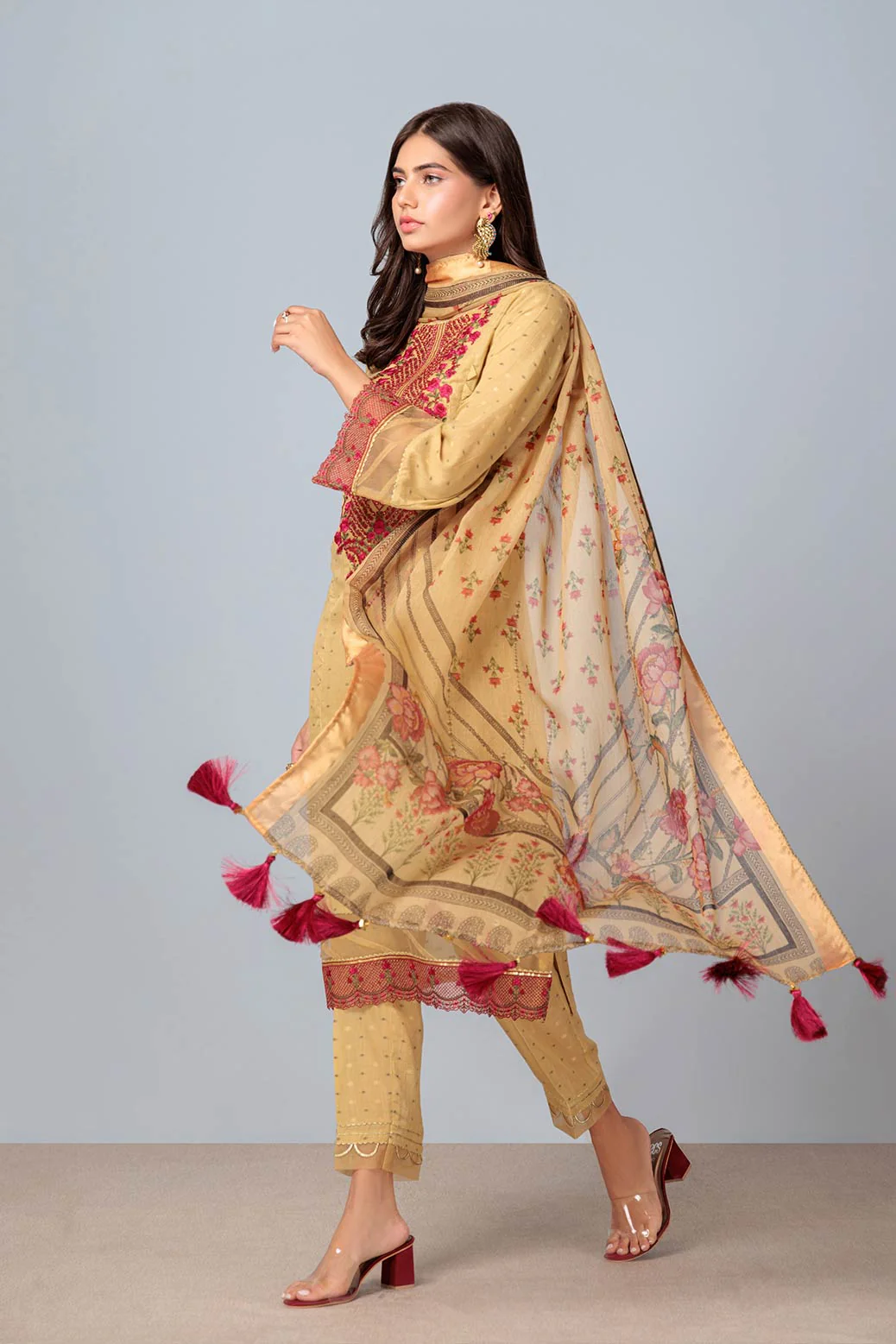 BEIGE-JACQUARD-3 PIECE (SSS233P109) - Image 3