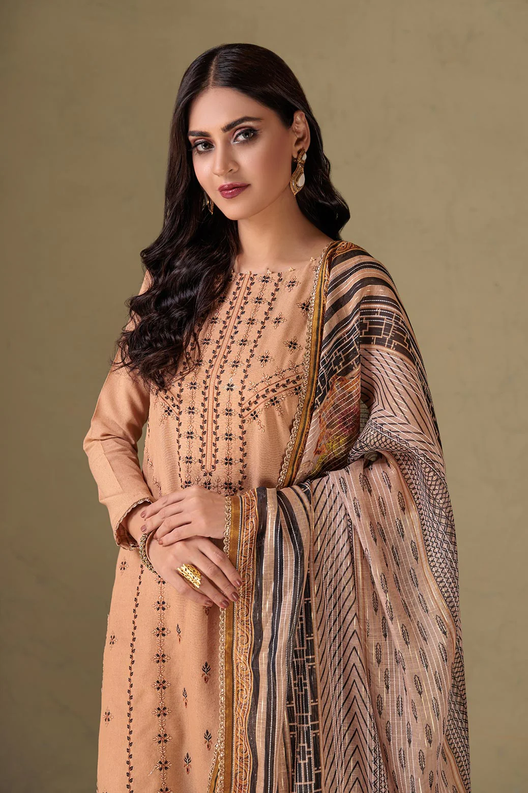 BEIGE-KARANDI-3 PIECE (HV2R223P04) - Image 4