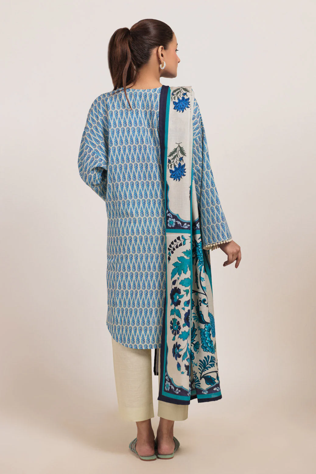 BEIGE-KHADDAR-3 PIECE (WS2243P13) - Image 5