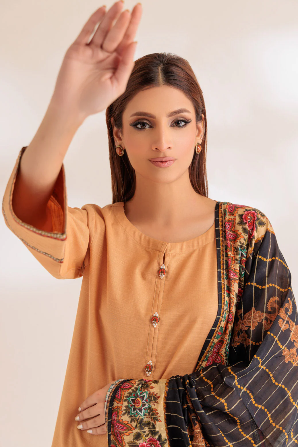 BEIGE-KHADDAR-3 PIECE (WS6233P13) - Image 2